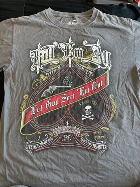 Men’s Gray Short-Sleeve Graphic Tee - 'Let God Sort 'Em Out'
